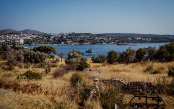 View over the landscape from the Athena temple at Ildir