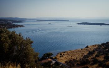 View over the landscape from the Athena temple at Ildir