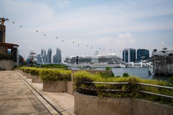 The harbour from Sentosa