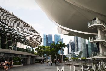 The city seen from the ArtScience museum